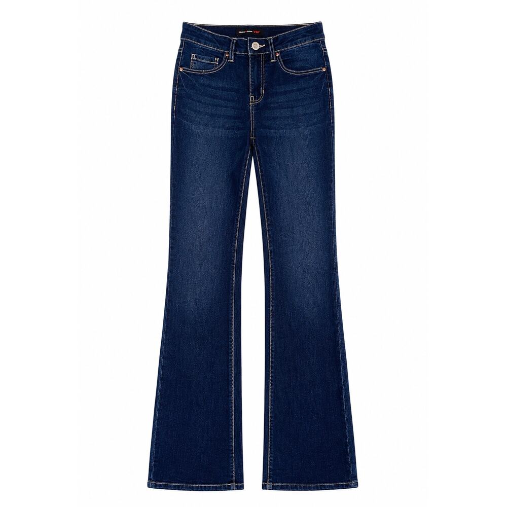 YMI Jeans Junior 1/25 Dark Wash Super Flare Bell Bottom Stretch Denim 5-Pkt